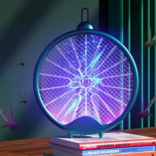 Raquete Mata Mosquito Elétrica Com Luz Atrai Mosquito Recarregavel USB Envio Imediato