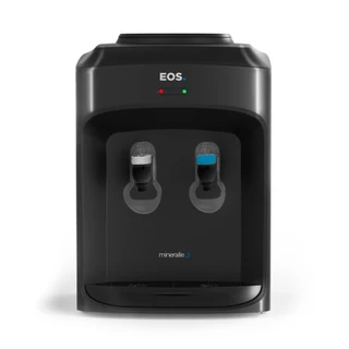 Bebedouro de mesa refrigerado eletrônico preto mineralle EBE01BP EOS