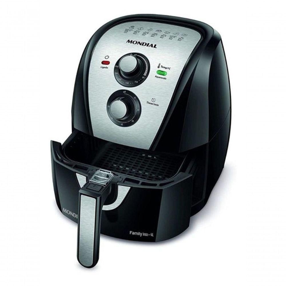 Fritadeira A Ar Mondial Family Inox 1500w Afn-40-bi 4l Preto 60hz 220v ...