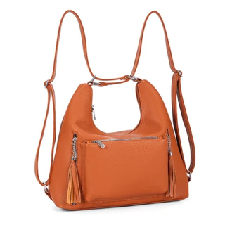 Bolsa Mochila Grande De Ombro e Transversal Feminina De Couro PU B325