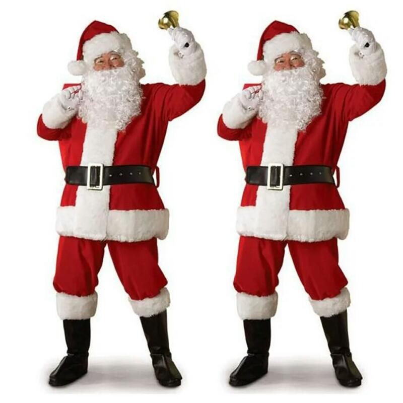 Disfraz De Papá Noel Hombre Ulikey - Conjunto Completo Con Gorro, Túnica, Capa Y Guantes, Tallas M A 2XL, Para Navidad Y Fiestas