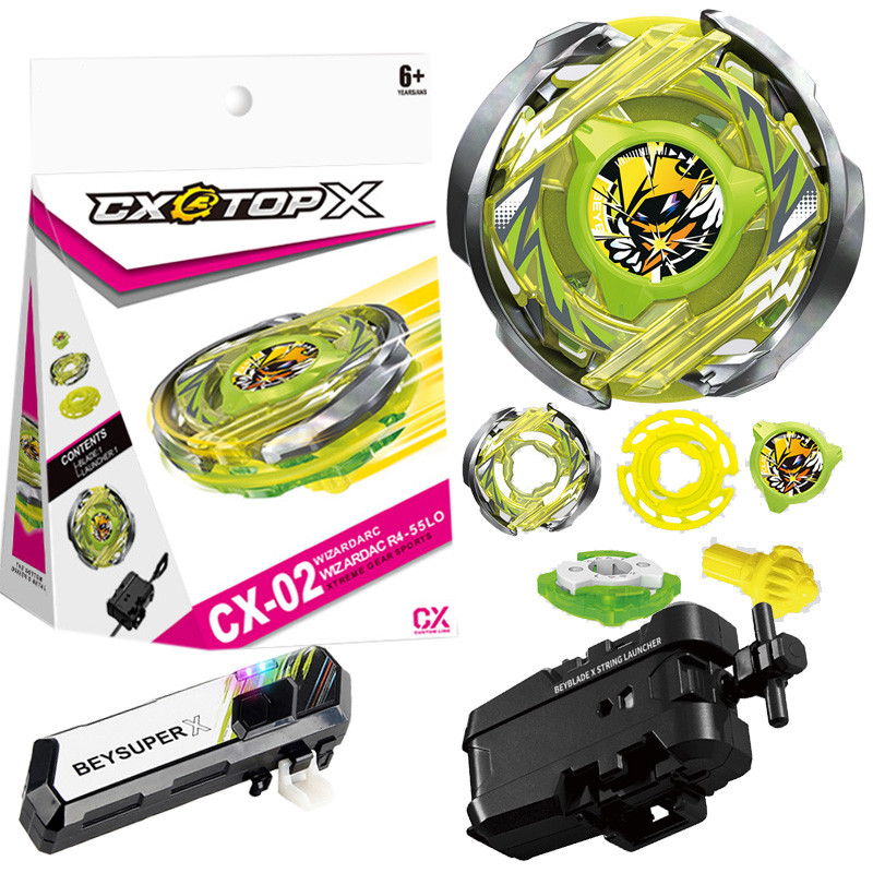 Beyblade X CX-02 Wizard Arc Xtreme Com Lançador Led Grip Conjunto