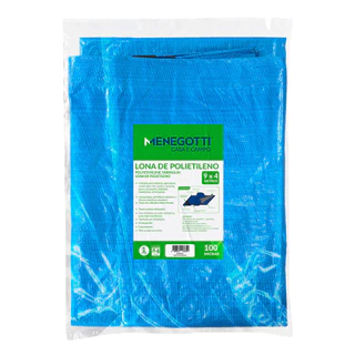 Lona de Polietileno Menegotti 9x4m 100 Micras Azul com Proteção UV – 2,570kg em Oferta na Shopee
