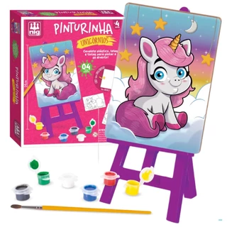 Kit De Pintura Infantil Pinturinha Unicórnios 0243 - Nig Brinquedos