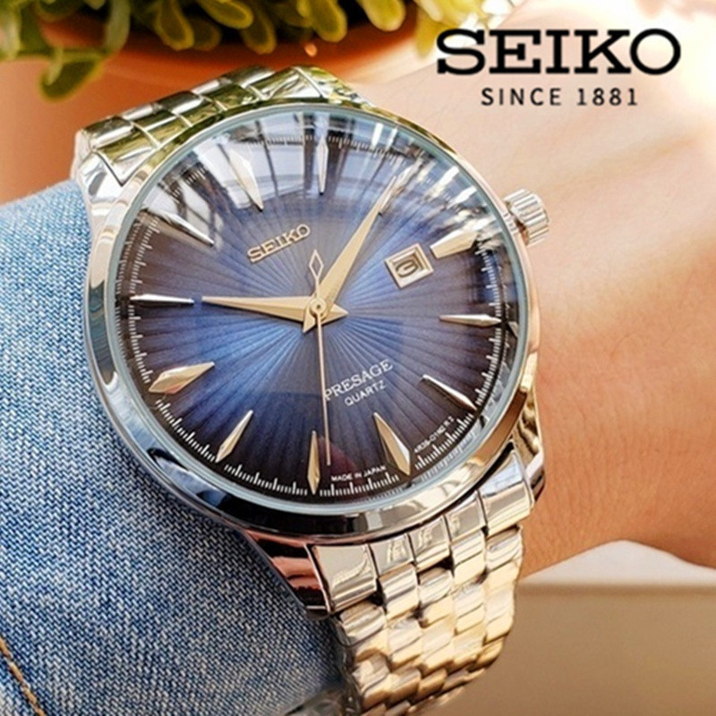  Relógio de Negócios Masculino Seiko Presage Pilot, Moda em Aço Inoxidável LFHE