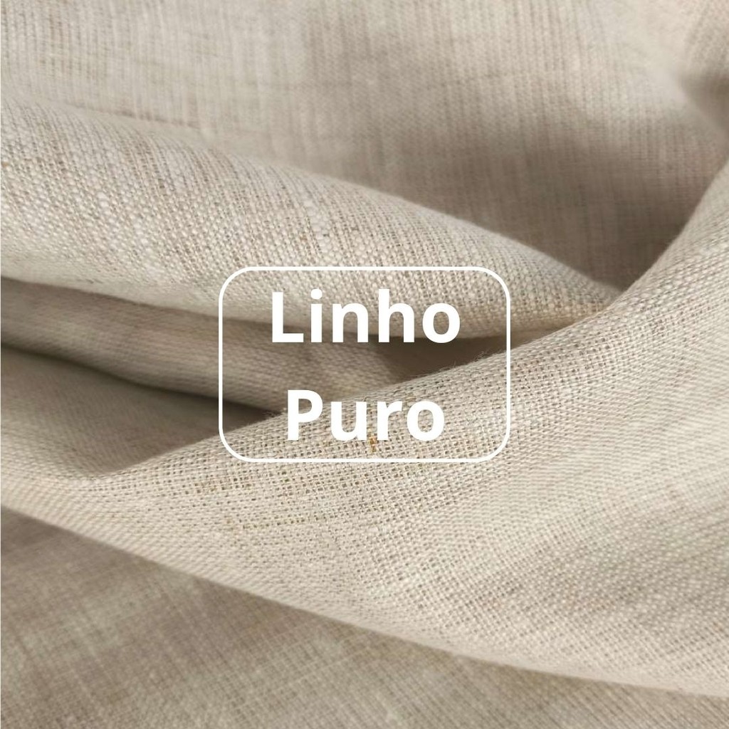 Tecido Linho Puro Roupas Vestidos Decoração 1,4 Larg 1,5 Mts | Shopee ...