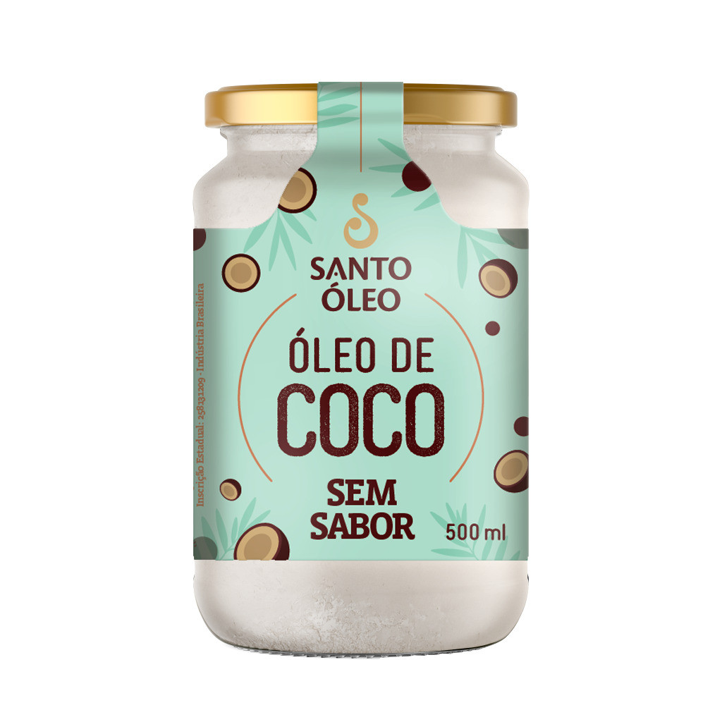 Óleo De Coco Sem Sabor 500ml- Santo Óleo