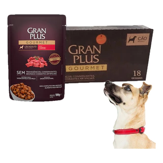 Ração Úmida Sachê Carne Cães Adultos 100g X Cx 18un Granplus