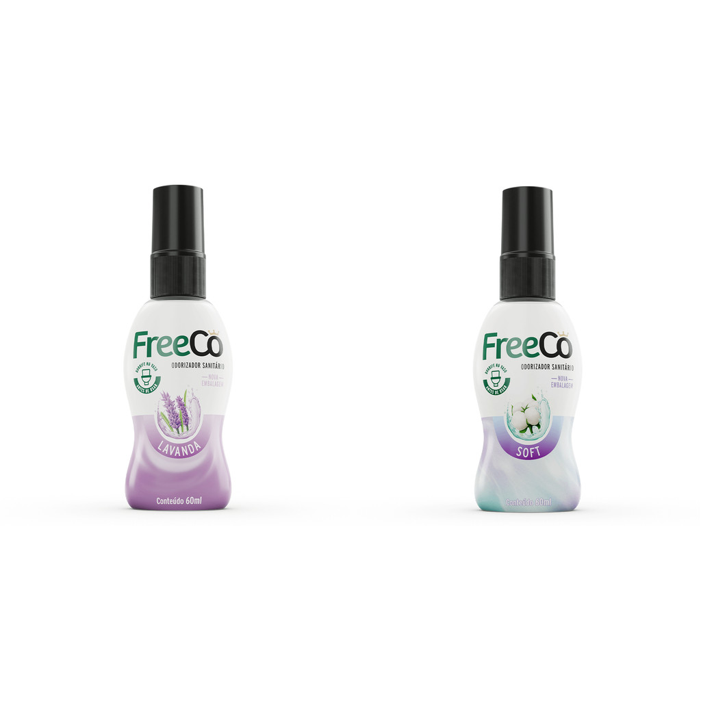Bloqueador de Odores Freeco 60ml - Kit 1 Lavanda e 1 Soft Talco ...