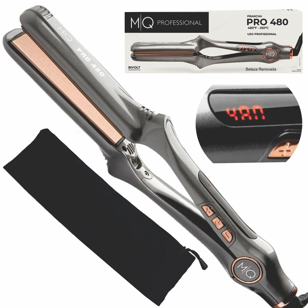 Prancha Cabelo Profissional Mq Pro480º F Chapinha Titanium bivolt