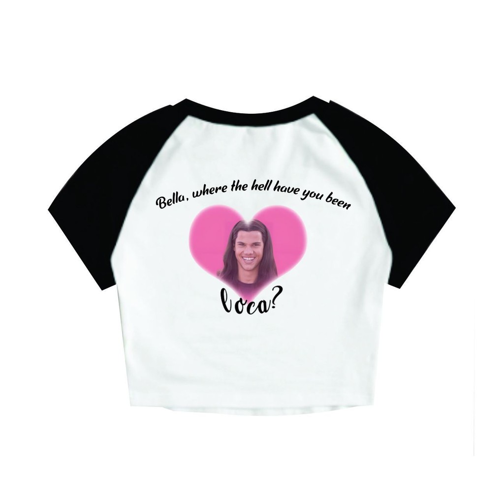 Cropped Raglan blogueira crepusculo jacob Bella, where the hell have you been loca? curta