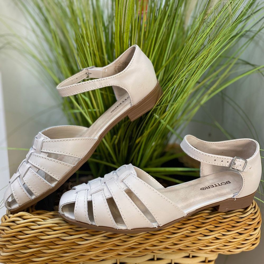 SANDALIA FEMININA BOTTERO COURO 363902 OFF WHITE