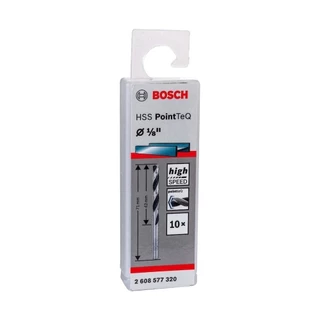 Broca de Aço Rápido Bosch HSS PointTeQ 1/8P Embalagem com 10 Unidades em Oferta na Shopee