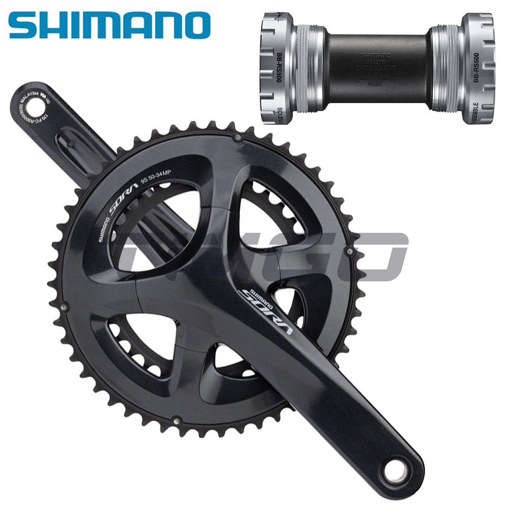 Pédalier Shimano Sora FC-R3000 9V 50/34 Compact – Double Plateau Pour Vélo Route, Changement De Vitesse Précis