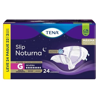 Fralda Descartável Adulto Tena | Noturno Slip Tamanho G - 3 Pacotes com 24 Tiras em Oferta na Shopee
