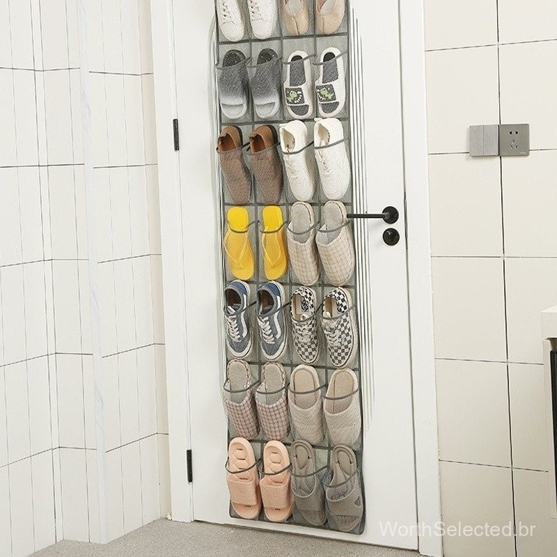 Sapateira de pendurar atrás da porta com 24/28 divisórias | Shopee Brasil