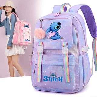 mochila do stitch material escolar infantil menino menina mascolina reforçada impermeável feminina