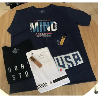 Kit 5 Camisetas Masculinas Plus Size G1 G2 G3 G4 G5 G6 Envio em 24 Horas
