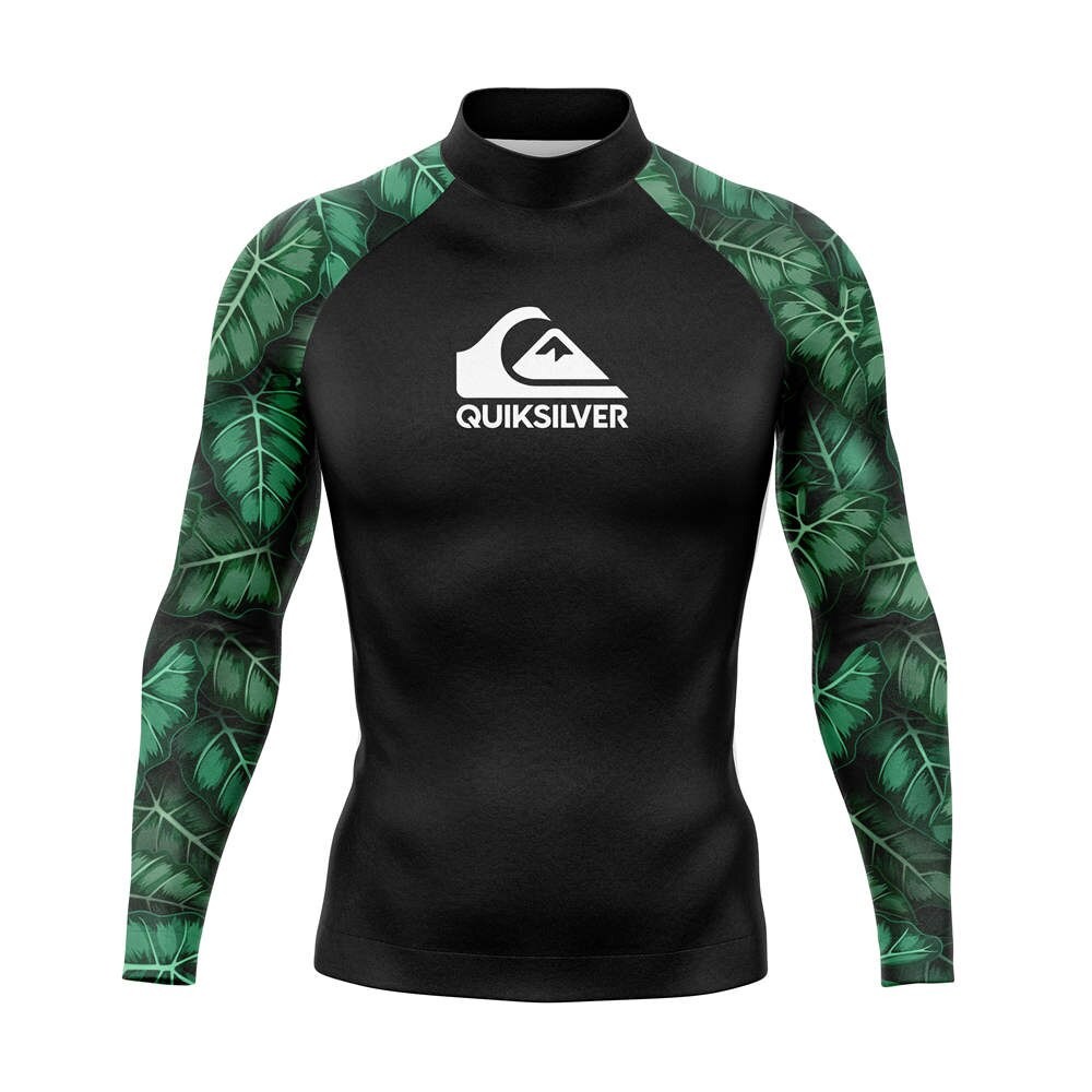 2025 Estilo Quiksilver Homens Maiô Natação Camiseta Praia Proteção
