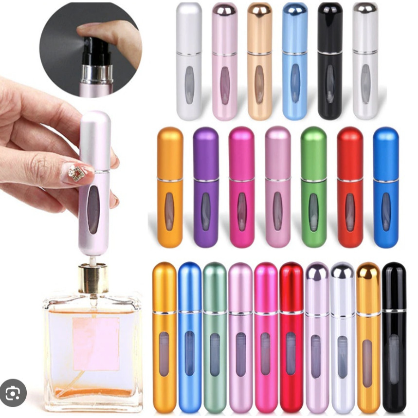 KIT 12 Pcs Porta Perfume Recarregavel Portatil Spray 5ml