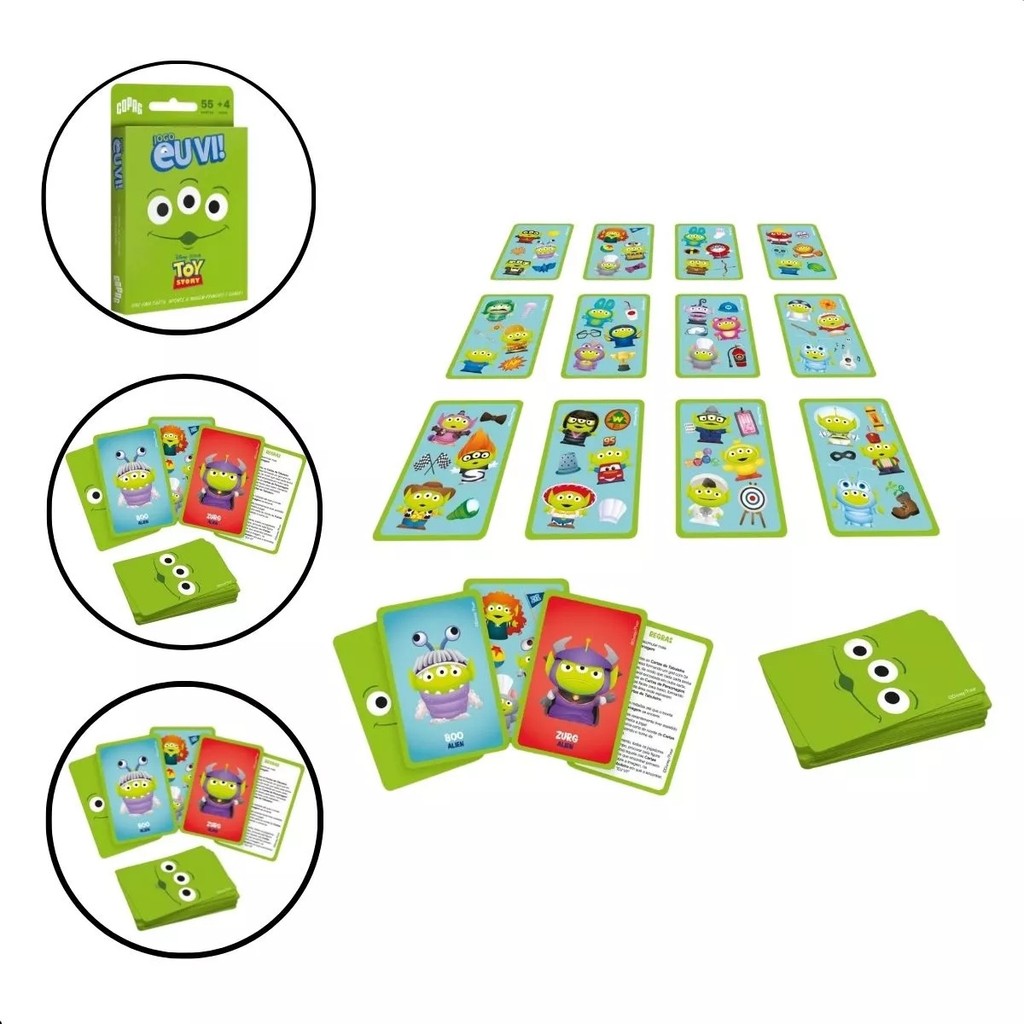 Jogo De Cartas Eu Vi! Toy Story Aliens Disney 34066 - Copag