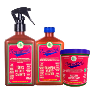 Kit Lola Cronograma Rapunzel Shampoo + Tônico + Mascara 450g