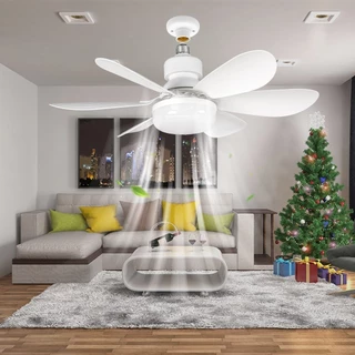 Controle Remoto Ventilador de Teto Leve 30W 3 Cores E27 110V/220V