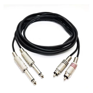 Cabo 2 P10 Mono X 2 Rca 1 Metros Excelente Qualiade Metal