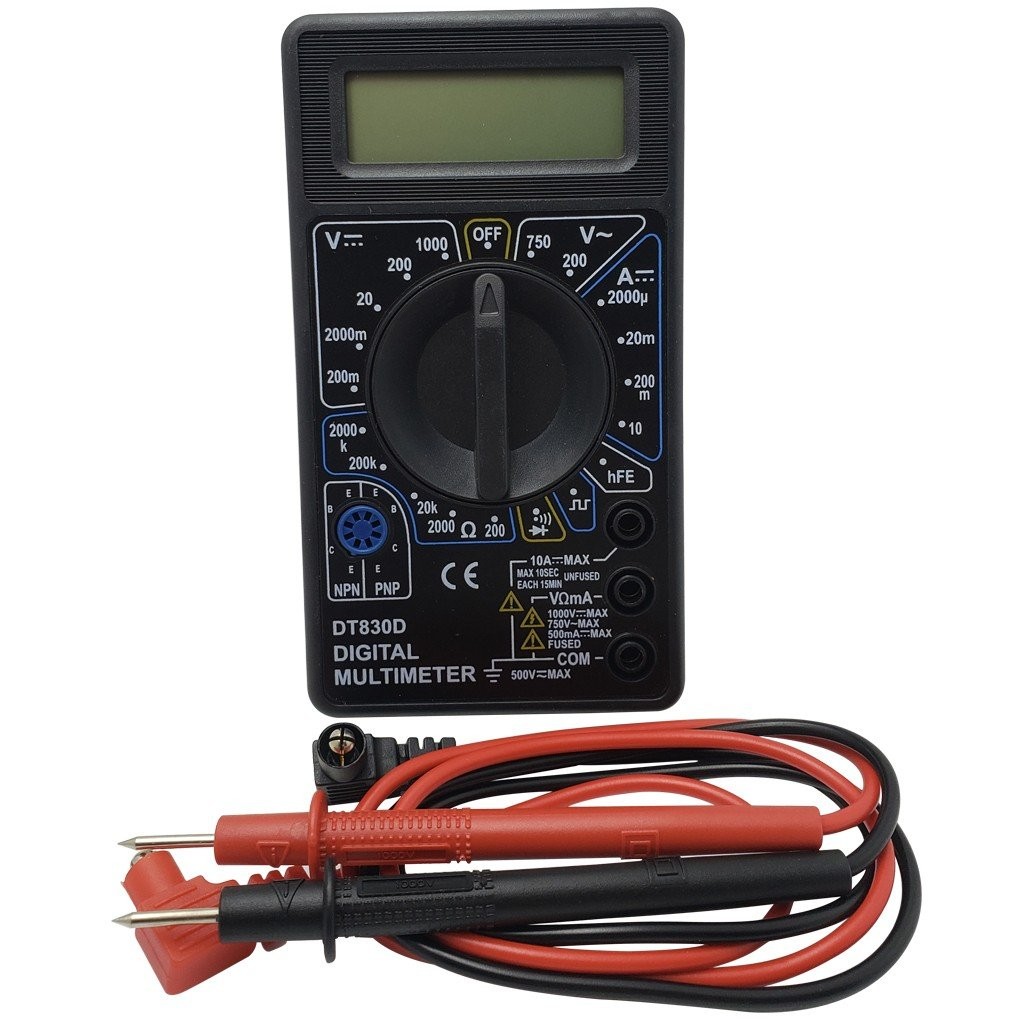 Multímetro Digital DT-830D com Cabo Multiteste e Bateria 9V | Shopee Brasil
