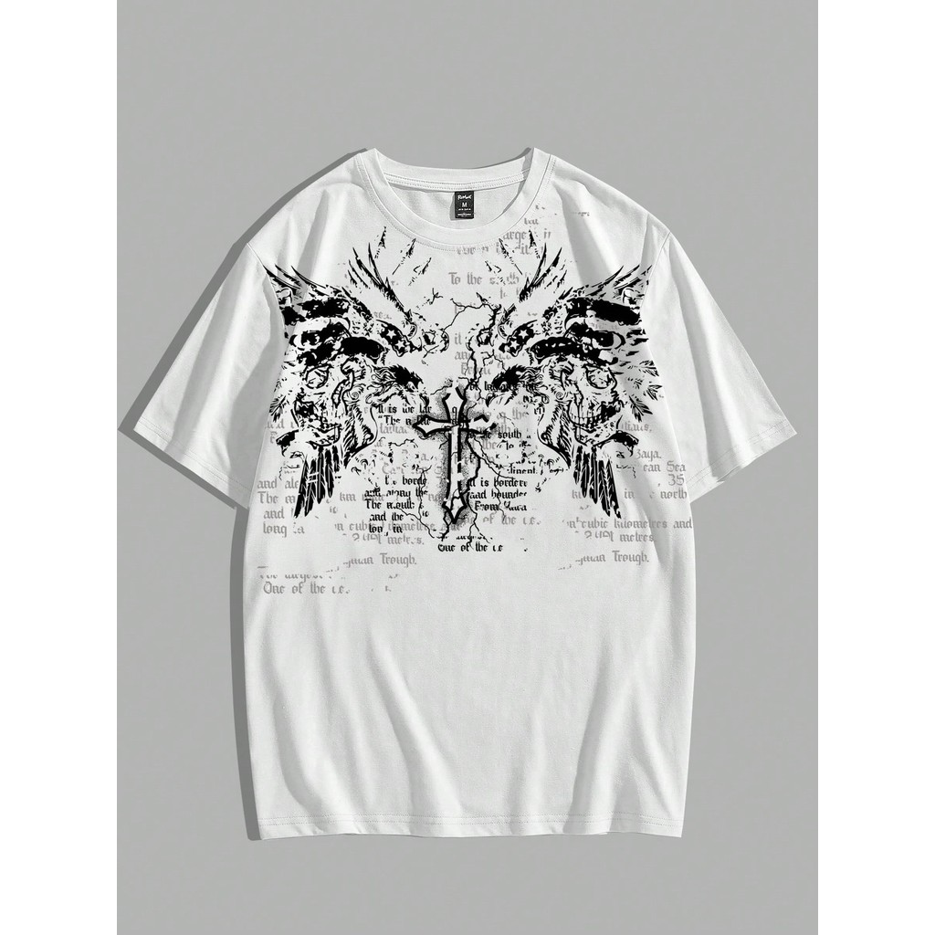 Camisa Camiseta Masculina 100% Algodão Estampa Gótica Punk Street Lançamento