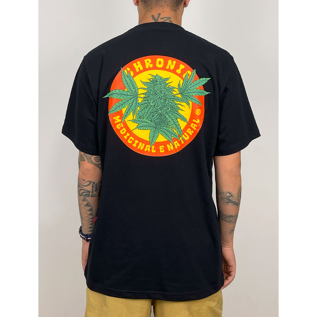 Camiseta Chronic Medicinal e Natural - Preta