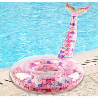Bóia Inflável Calda De Sereia 90Cm Natação/Praia/Piscina Criança - Adulto