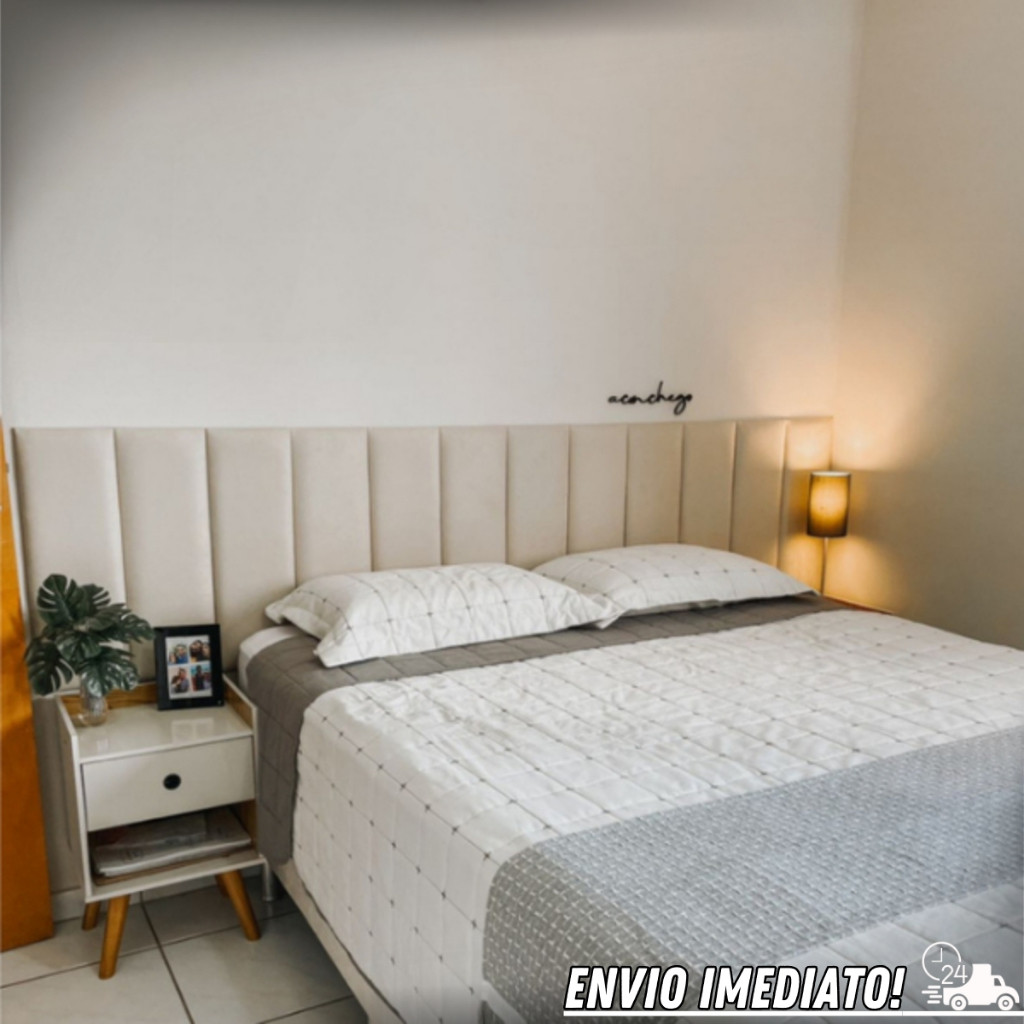 Kit 7 Módulos de Cabeceiras de Cama Box Casal Estofada Modulada 1 ...