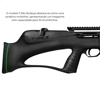 Carabina Pcp Pressão Artemis T rex Bullpup 5.5mm Válvula Reguladora + Chumbinho 5,5mm