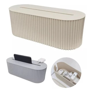 Organizador de Cabos e Fios de Mesa Tomadas Caixa Multiuso Armazenamento em Oferta na Shopee