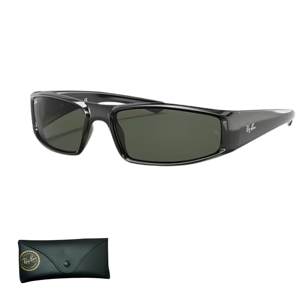 Óculos De Sol Ray Ban Retangular RB4335 Tamanho 58 | Shopee Brasil