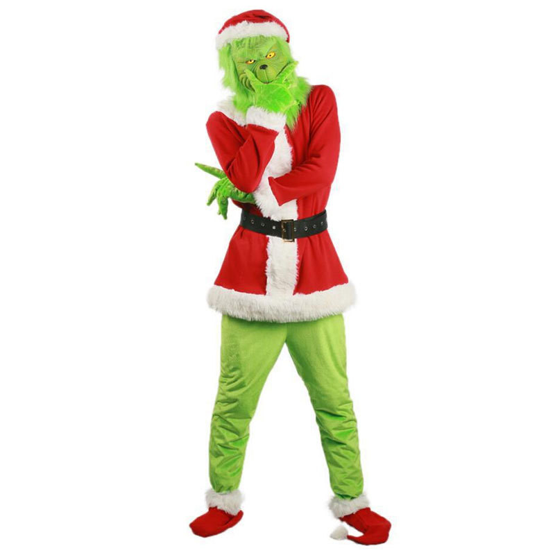 Natal Ao Vivo Role Play Traje Papai Noel Monstro Verde Grinch Adulto E ...