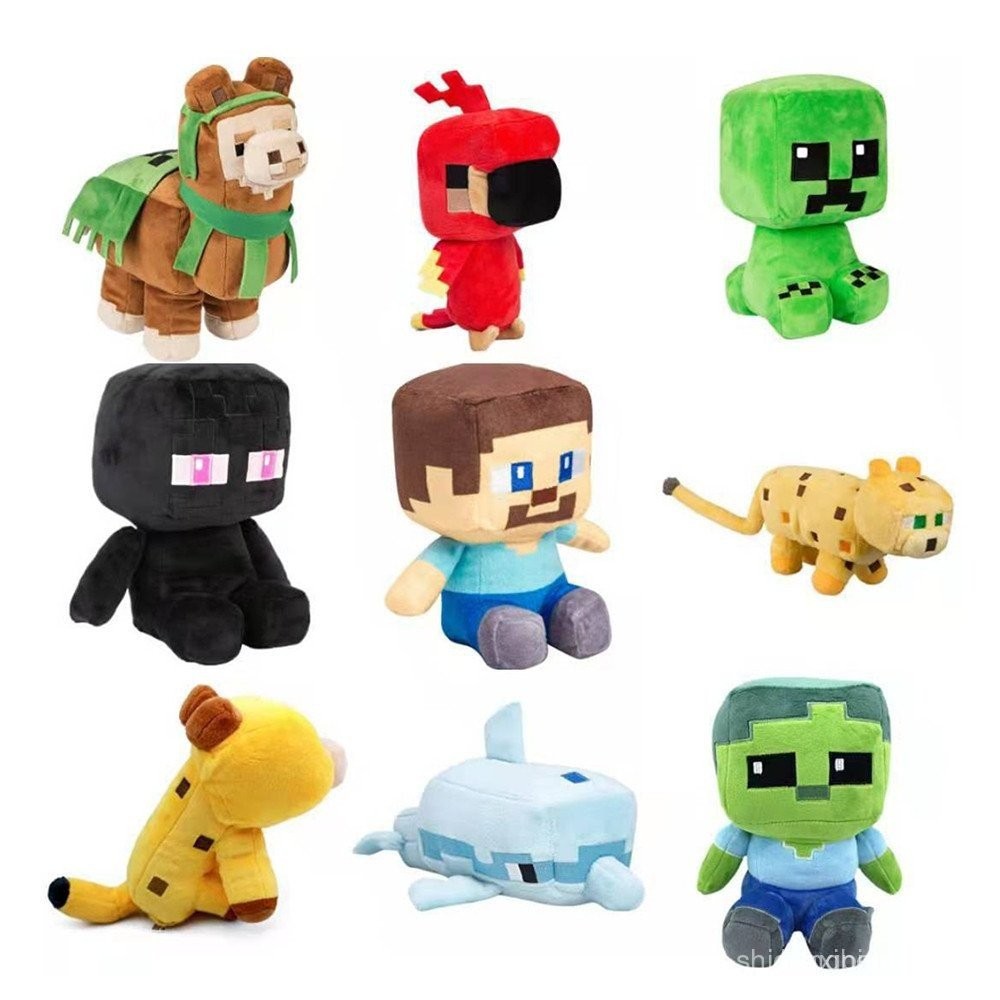 Boneca de pelúcia Minecraft série completa Steve Creeper Enderman ...