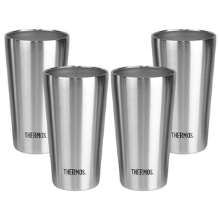 Kit 04 Copos Térmicos Thermos Dublin 300ml Aço Inox Vácuo