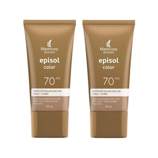 Kit Mantecorp Episol Color Protetor Solar Facial 2-Claro Fps70 40Ml - 2 Unidades em Oferta na Shopee