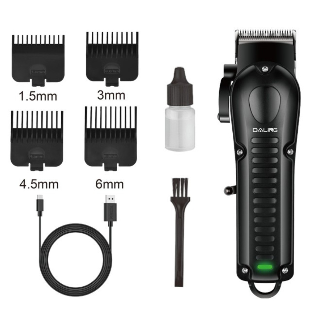 Máquina De Cortar Cabelo Barbeador Profissional Sem Fio Daling DL-1860 ...