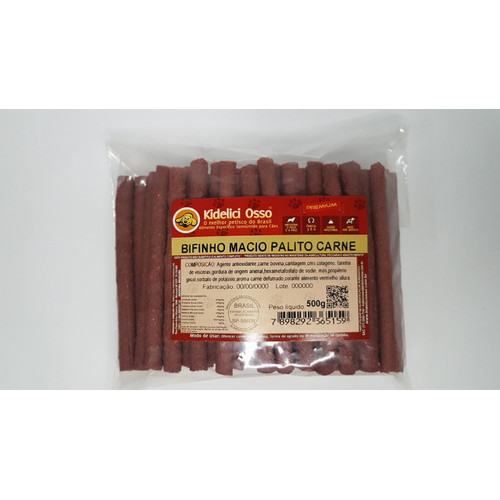 Bifinho Macio Palito - Kidelici Osso - Sabor Carne - 500g em Oferta na Shopee