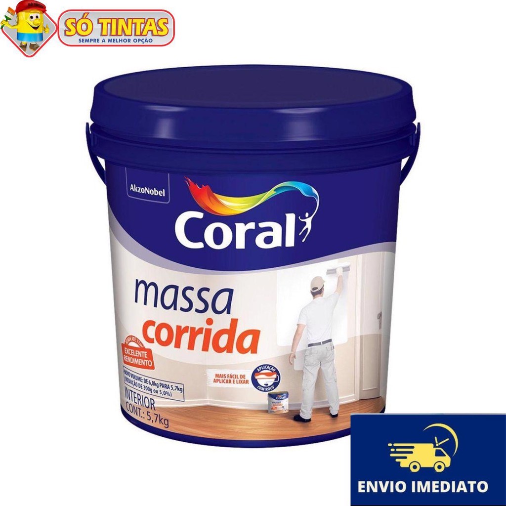Massa Corrida Coral 3,6 litros 5,7 kg