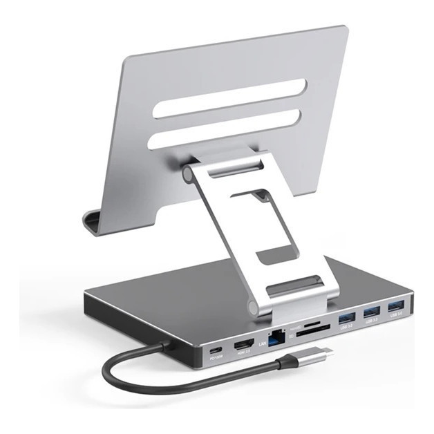 9 Em 1 Hub Usb C Docking Station Hdmi 4k Suporte Para iPad Suporte 9 Em 1 Hub Usb C Docking Station Hdmi 4k