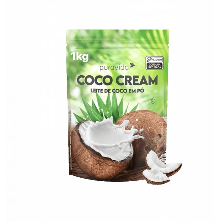 Leite De Coco Em Pó Coco Cream Tradicional Pura Vida 1 Kg