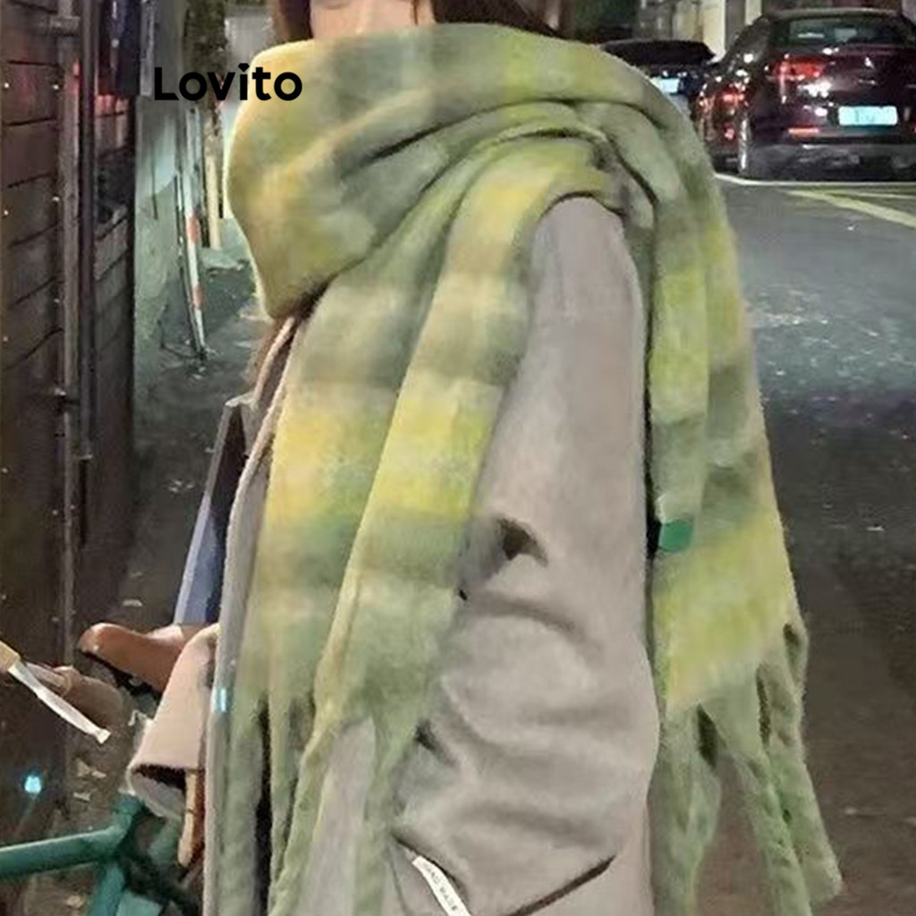 Lovito Vintage Gingham O Mágico de Cachecol Grande Cachecol para ...
