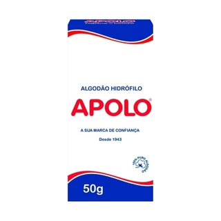 Algodão Apolo Hidrófilo 50g Embalagem com 20 Unidades em Oferta na Shopee