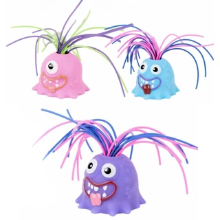 Kit Com 3 Squishy Anti estresse Monstrinho Com Cabelo Sortido - Castela