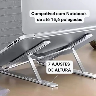 Suporte para Notebook e Tablet Liga de Alumínio Dobrável Portátil Ajustável