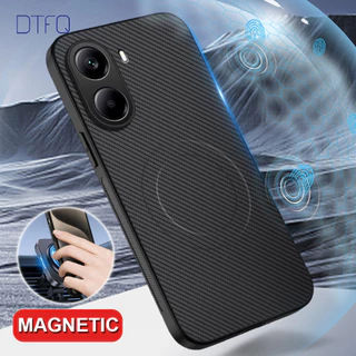 Capinha De Celular Fibra de Carbono Capa para POCO X7 Pro 5G / POCO X7 5G